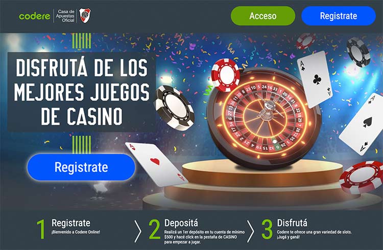 Captura del sitio Codere Argentina