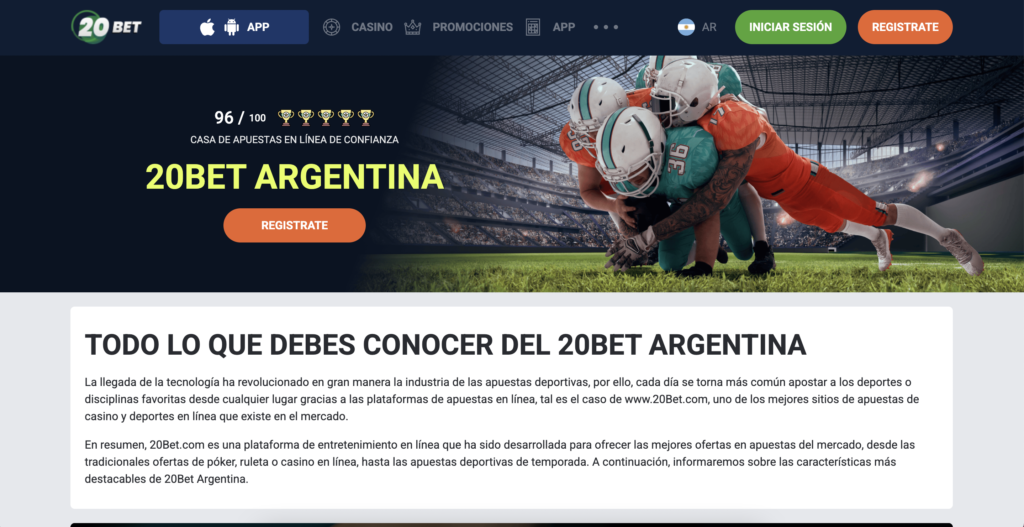 20Bet Homepage